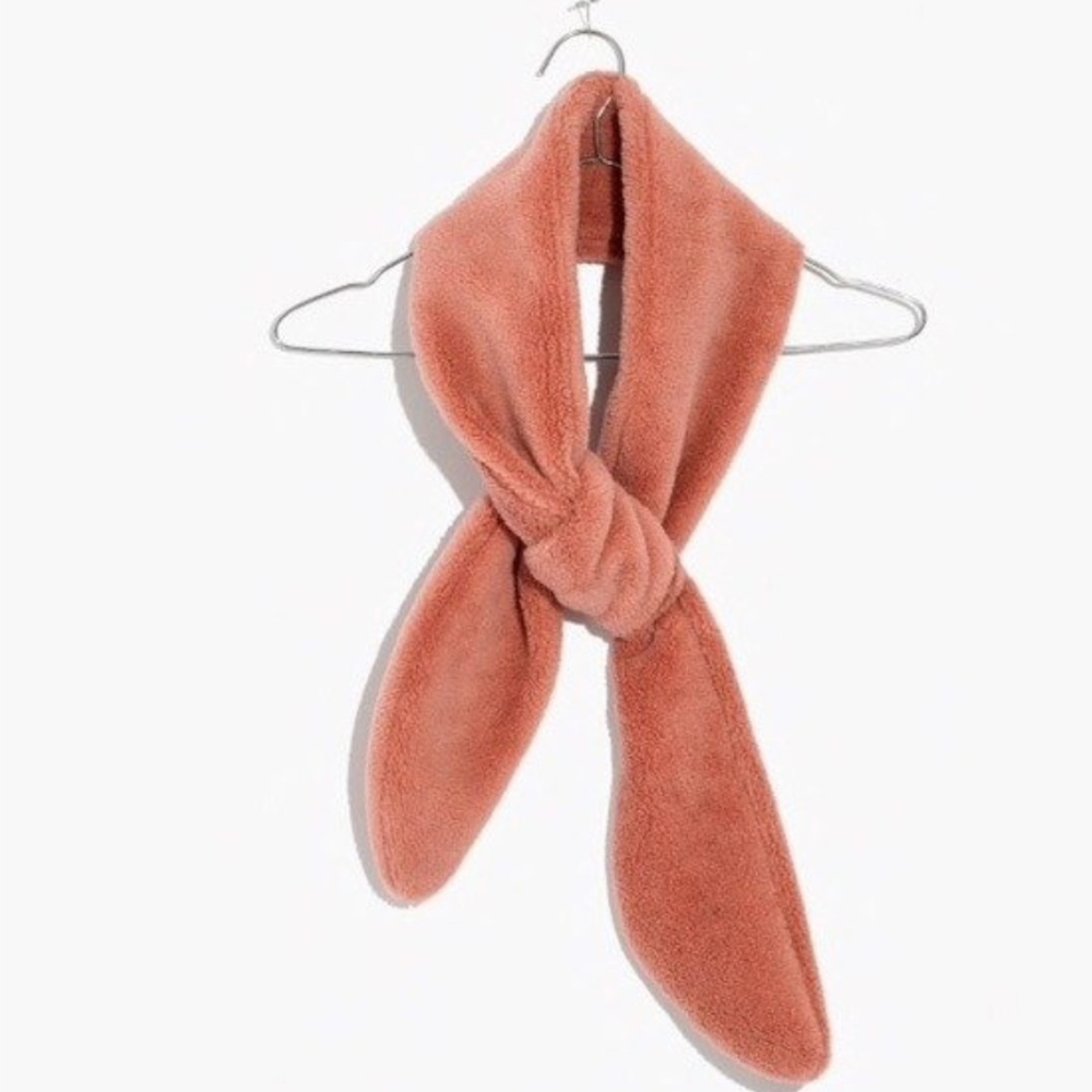 Madewell Sherpa muffler scarf pink NWOT